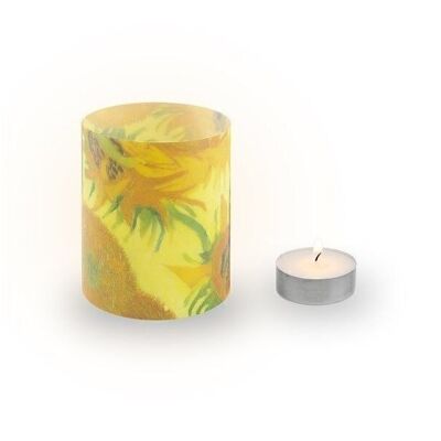 Pantallas para velas, juego de 3, girasoles, van Gogh