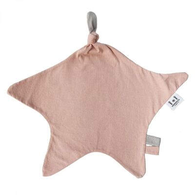 Organic blankie star misty rose GOTS