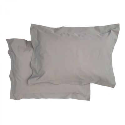 Funda de almohada orgánica 2 piezas junior gris clásico GOTS