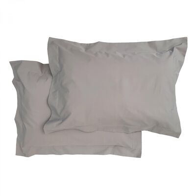 Organic pillow case 2 pcs junior grey classic GOTS