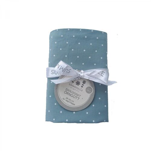 Organic pillow case baby sapphire dotty GOTS