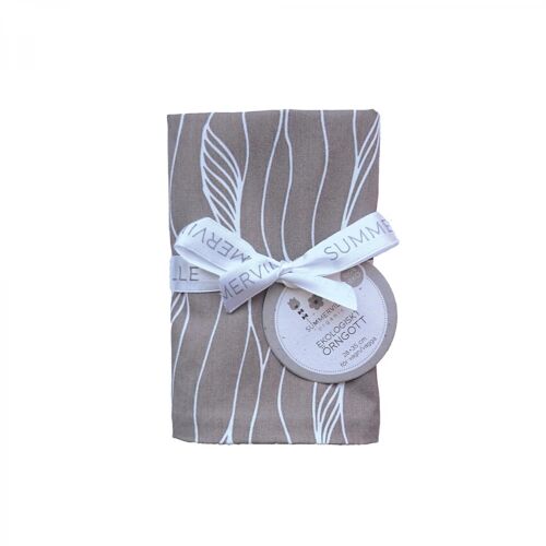 Organic pillow case baby grey twist GOTS