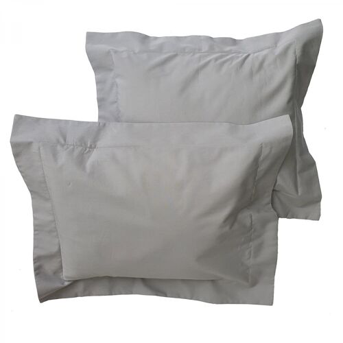 Organic pillow case 2 pcs baby grey classic GOTS