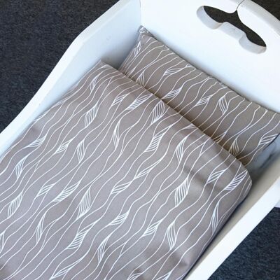 Organic bedding baby grey twist GOTS