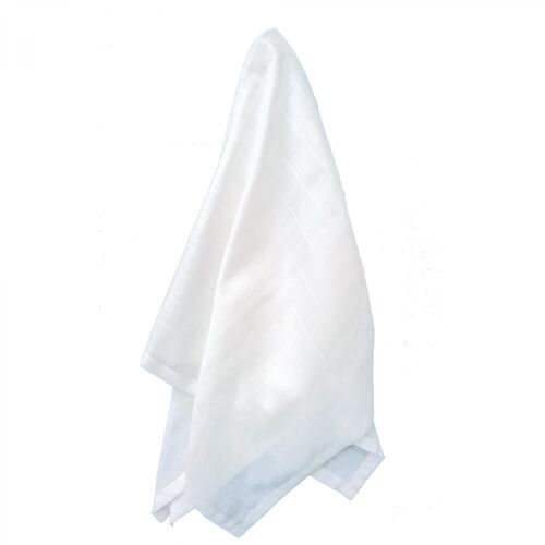 Organic muslin blanket white GOTS