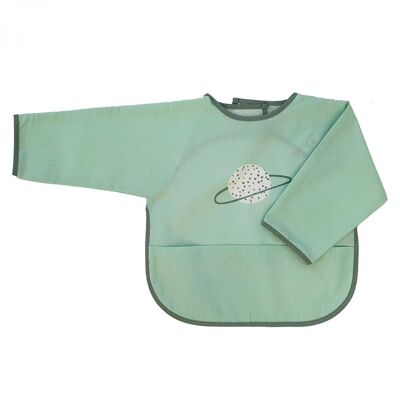 Organic bib with sleeves green planet