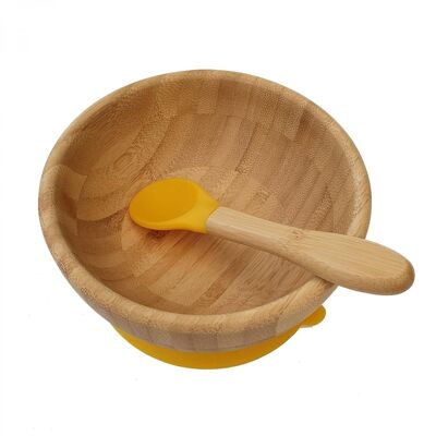 Bamboo baby bowl yellow