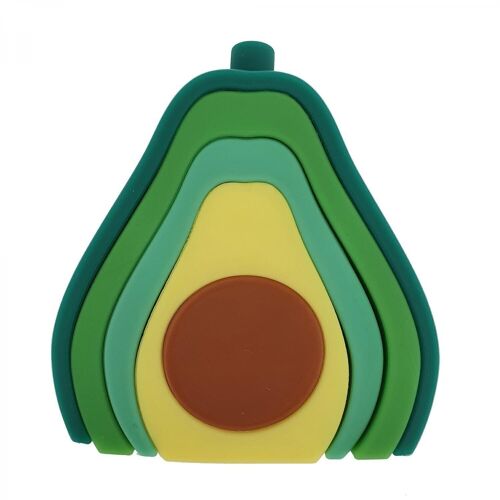 Silicone stacking toy avocado