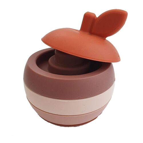 Silicone stacking toy apple
