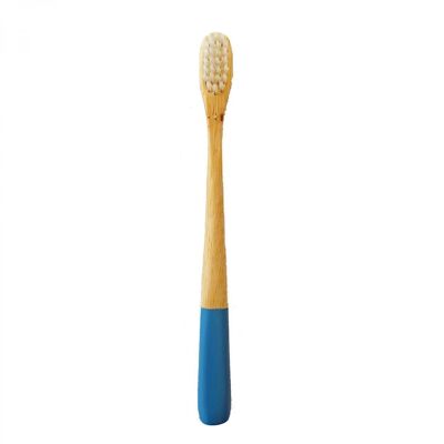 Kids bamboo toothbrush blue