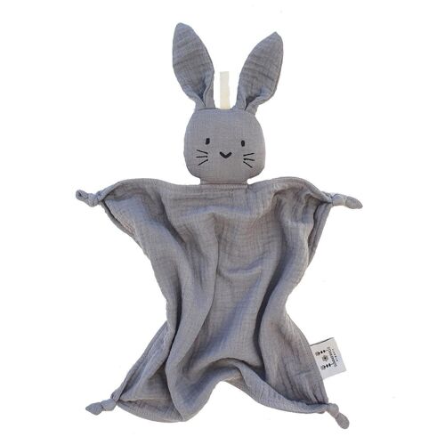 Organic cuddly rabbit grey GOTS