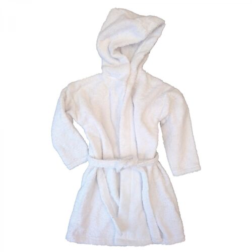 Organic baby bath robe white 74/80 GOTS