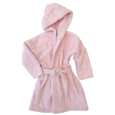 Organic baby bath robe pink 74/80 GOTS