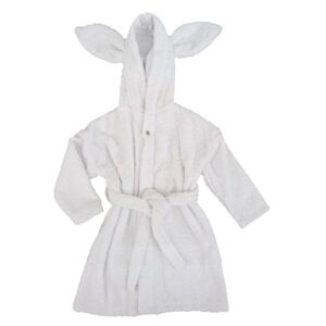 Peignoir bio lapin blanc 134/140 GOTS