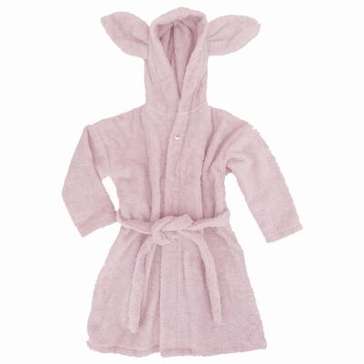 Organic bath robe rabbit pink 86/92 GOTS