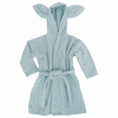 Organic baby bath robe rabbit sapphire 74/80 GOTS