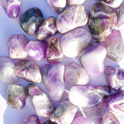 Amethyst Chevron (Brazil) Tumble Stone / SKU017