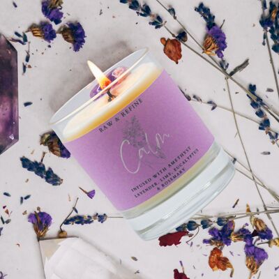 Calm - Amethyst Crystal Candle - No Thanks / SKU177