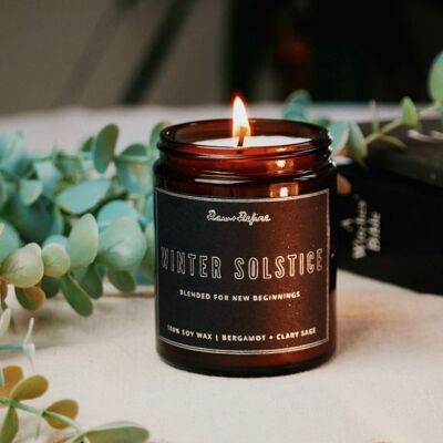 Winter Solstice Scented Soy Candle - Blended For New Beginnings / SKU182