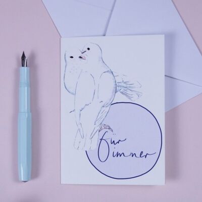 Tarjeta de felicitación palomas A6