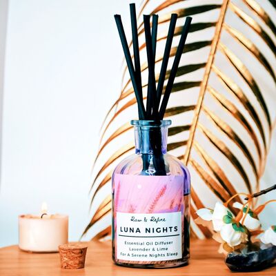 Goddess Essential Oil Reed Diffuser - Luna Nights - Blended for Relaxation & Rest / SKU187