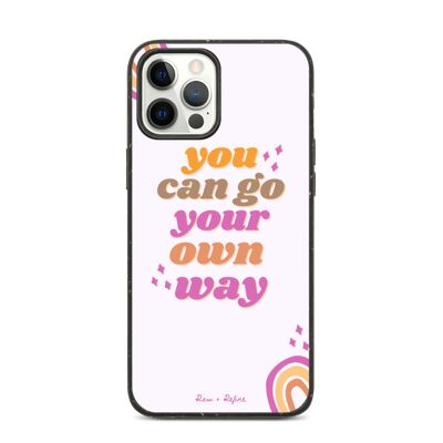 Biodegradable Go Your Own Way iPhone Case - Eco Friendly Phone Cases - iPhone 12 Pro Max / SKU198