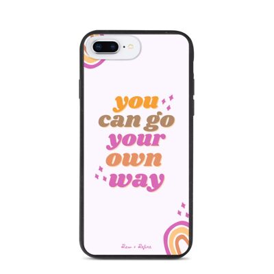 Biodegradable Go Your Own Way iPhone Case - Eco Friendly Phone Cases - iPhone 7 Plus/8 Plus / SKU199