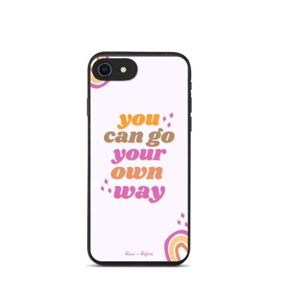 Biodegradable Go Your Own Way iPhone Case - Eco Friendly Phone Cases - iPhone 7/8/SE / SKU200