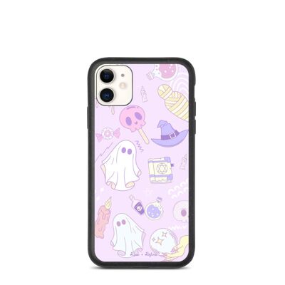 Biodegradable Pastel Ghost Witch iPhone Case - Eco Friendly Boho Phone Cases - iPhone 11 / SKU204