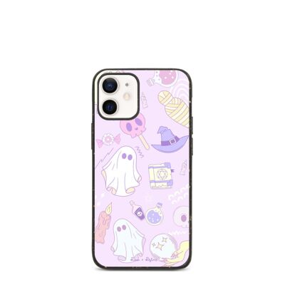 Biodegradable Pastel Ghost Witch iPhone Case - Eco Friendly Boho Phone Cases - iPhone 12 mini / SKU208