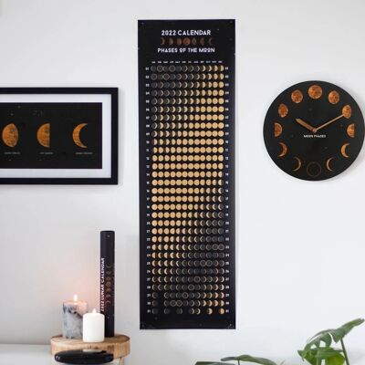 Wall Hanging Lunar Moon Phase Calendar 2022 / SKU252