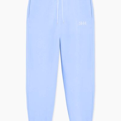 Pantalon bleu pâle broderie