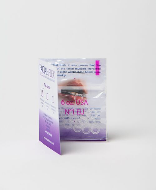 No.1 (6oz) Standard Flex-Bands for Facial-Flex® (Pack of 15 Latex-free bands)