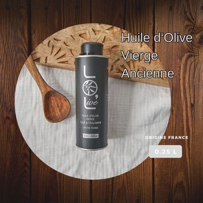 Huile d'olive à l'Ancienne - Fruité Noir Vierge 0.25L - France / Provence