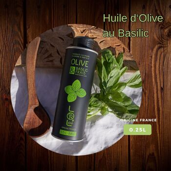 Huile d'olive Basilic Frais 0.25L - France / Provence 1
