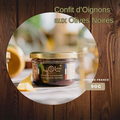 Onion confit with black olive 90gr - Spread - France / Provence