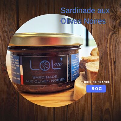 Sardinade mit schwarzen Oliven 90gr - Brotaufstrich - Frankreich / Provence