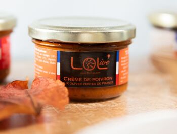 Crème de poivron aux olives vertes 90gr - Tartinade - France / Provence 3