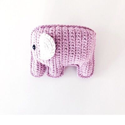 Baby Toy Friendly elefante sonaglio rosa scuro