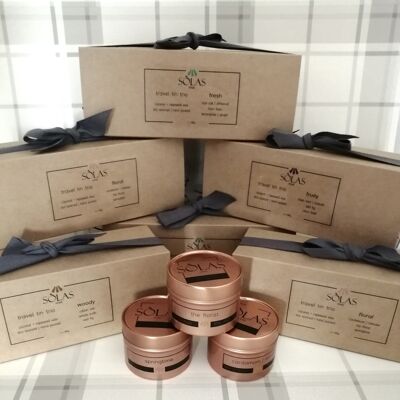 gift box trio - fresh linen cuban oak neroli + ylang ylang