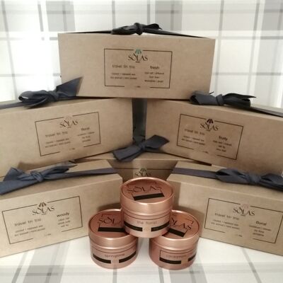 gift box trio - neroli & ylang ylang fresh linen cuban oak