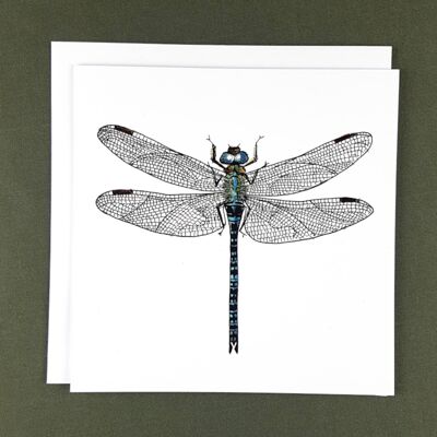 Tarjeta de felicitación de libélula - Papel reciclado + Donación benéfica