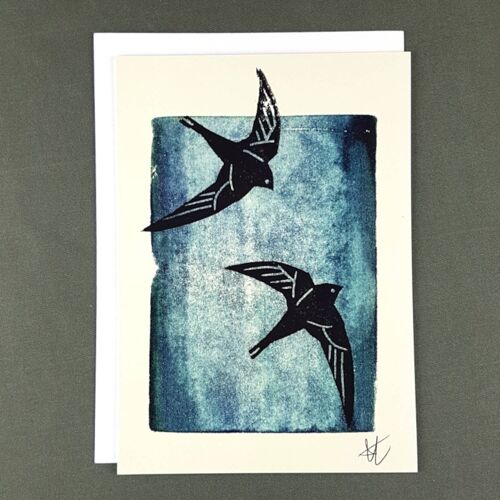 Swift Print Greeting Card - Recycled Paper + Charity Donation