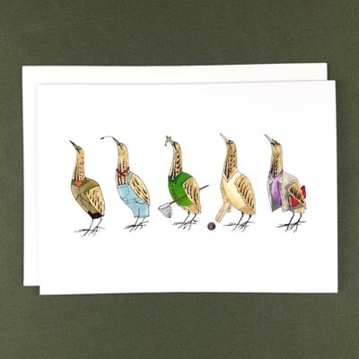 Fancy Bitterns Greeting Card - Recycled Paper + Charity Donation