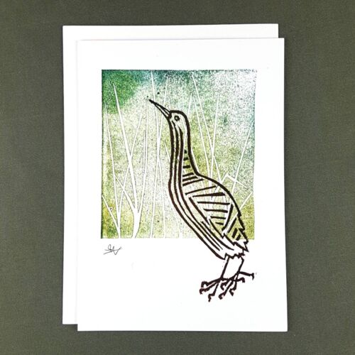 Bittern Print Greeting Card - Recycled Paper + Charity Donation