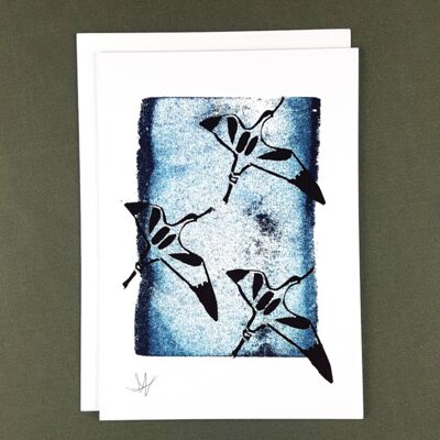 Avocet Print Greeting Card - Recycled Paper + Charity Donation