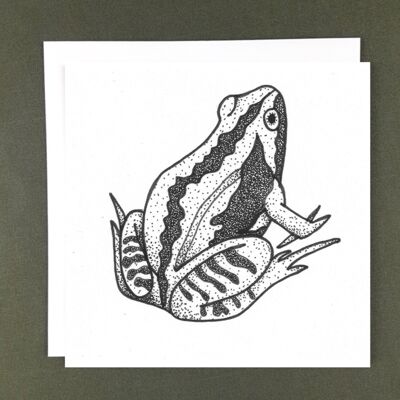 Frog Greeting Card - Recycled Paper + Charity Donation