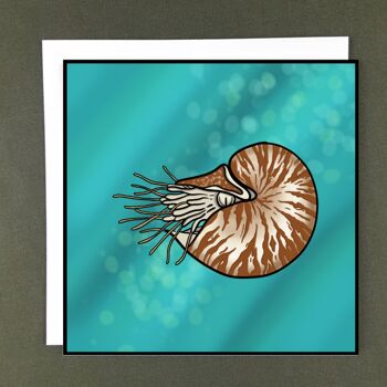 Carte de voeux Nautilus - Papier recyclé + Don de charité 1