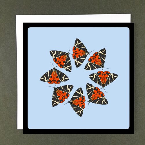Jersey Tiger Moth Spiral Greeting Card - Recycled Paper + Charity Donation