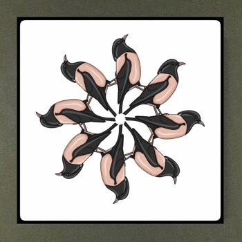 Carte de voeux spirale Rosy Starling - papier recyclé + don de charité 2
